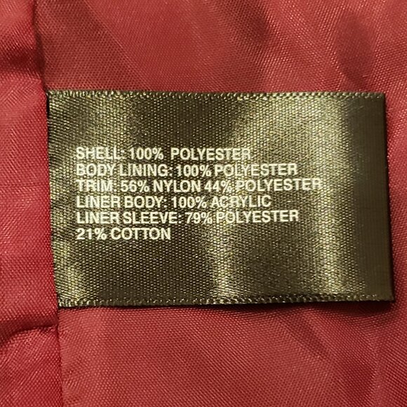 St Johns Bay Red and Gray Anoraks Coat with Detachable Hood - Picture 9 of 10